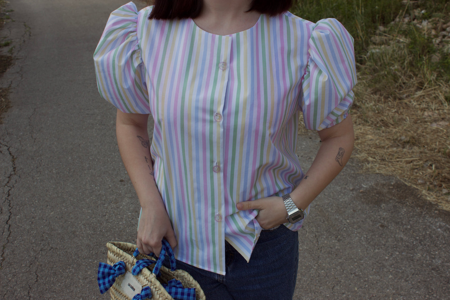 Blusa “Giselle” Rayas Multicolor