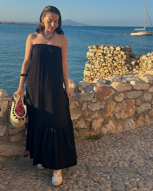 Vestido Lino Negro