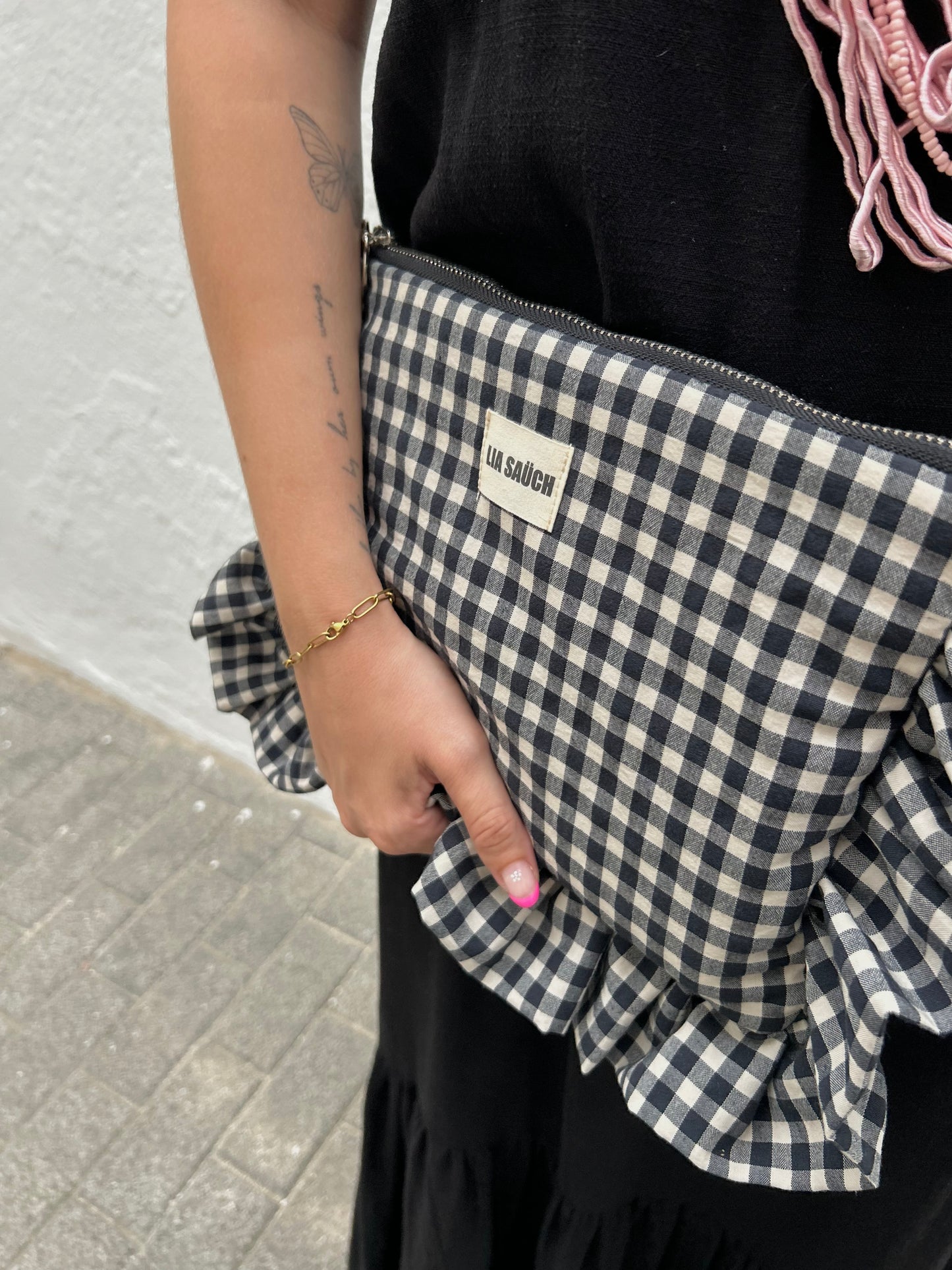 Bolso de mano acolchado