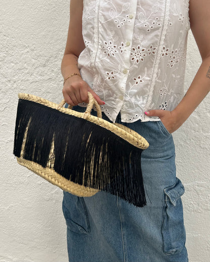 Capazo de mano flecos