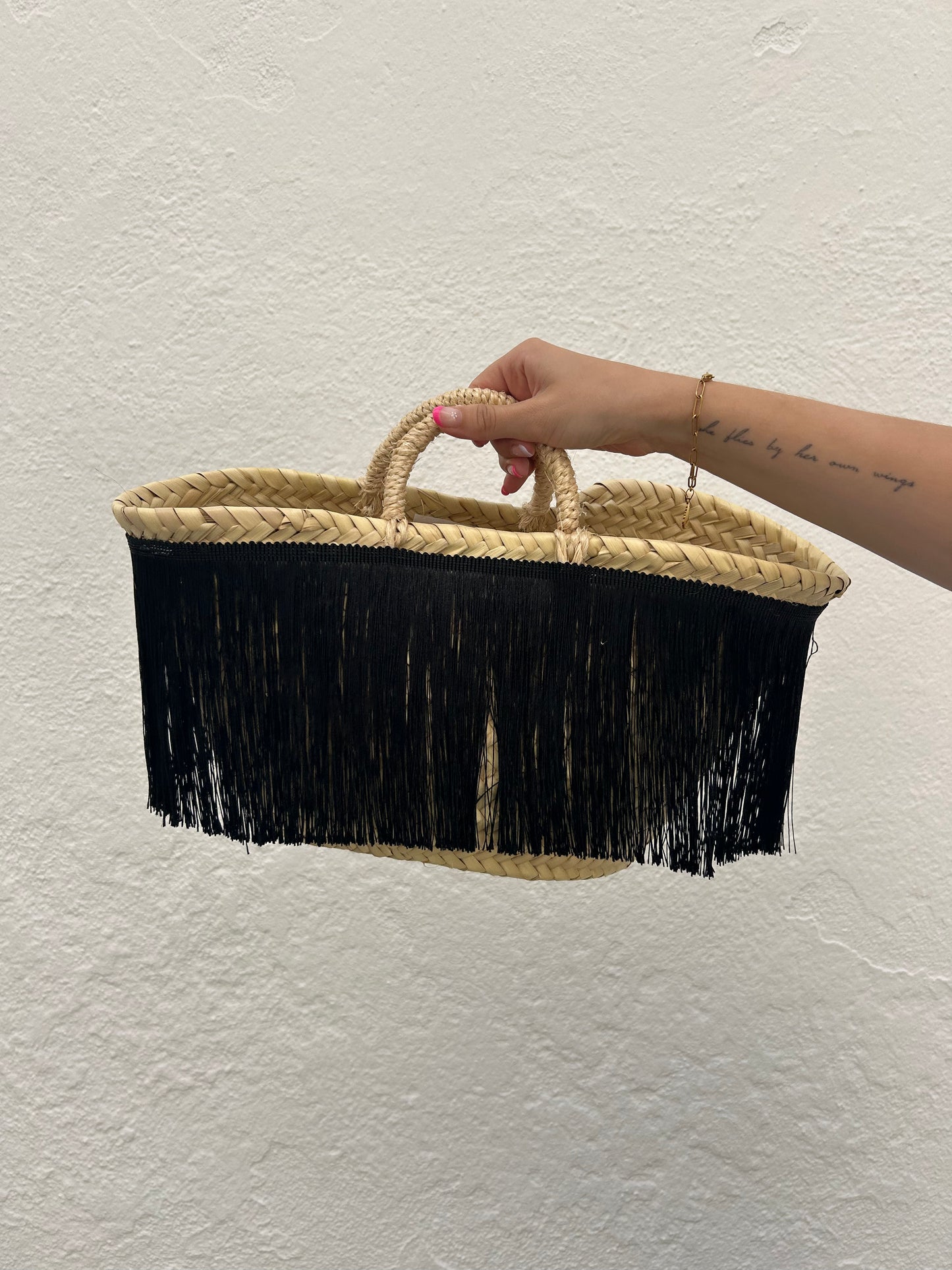 Capazo de mano flecos